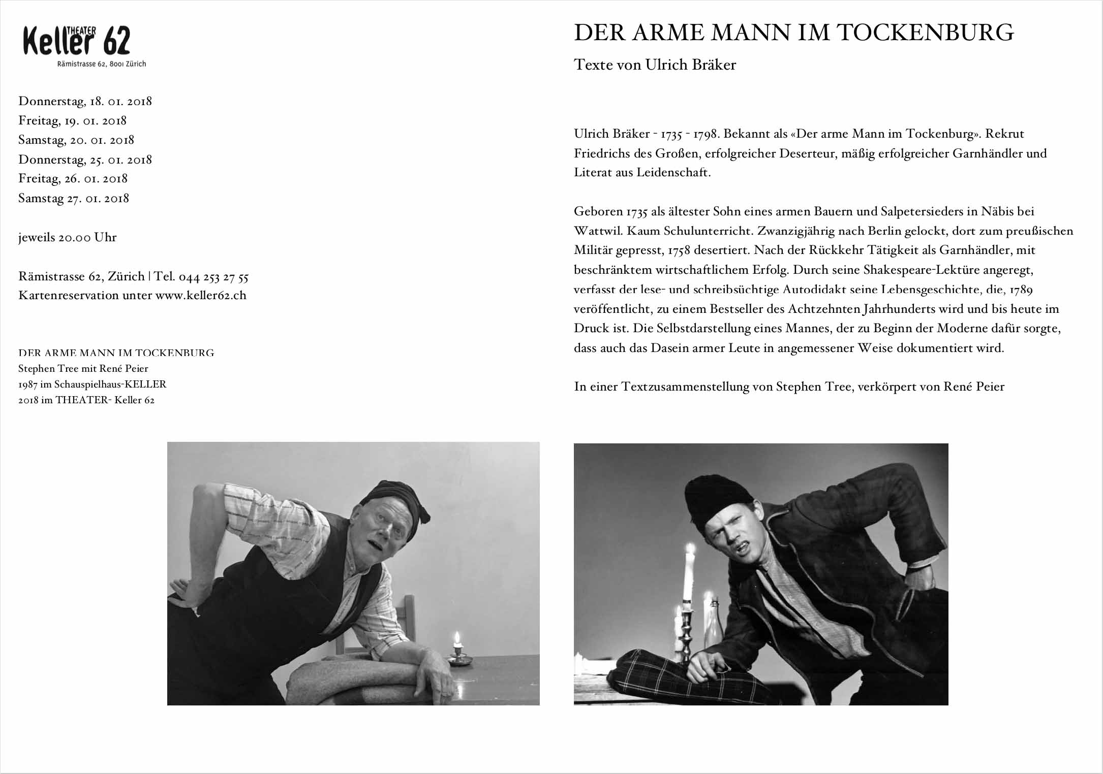 René Peier in 'Der arme Mann im Tockenburg', Keller62